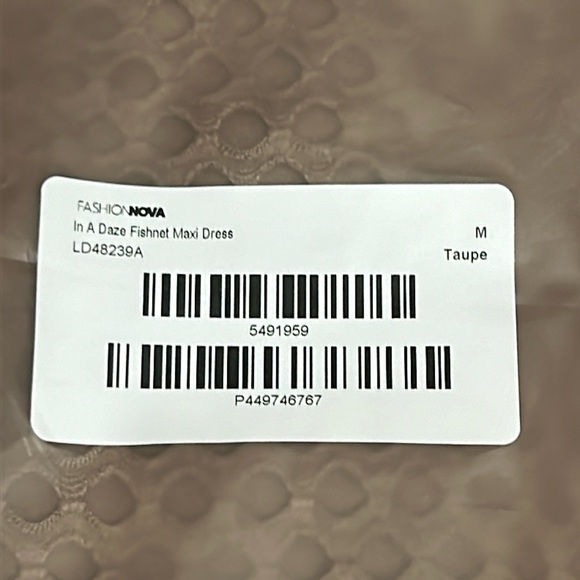 In A Daze Fishnet Maxi Dress-Taupe from FashionNova  (Size: Medium) - Picture 6 of 7